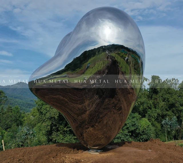 Contemporary Stainless Steel Love Me Sculpture